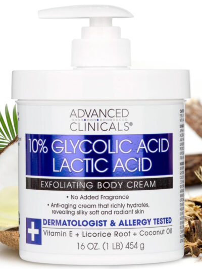 10% GLYCOLIC + LACTIC ACID EXFOLIATIONG BODY CREAM